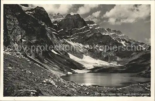 Oberblegisee mit Glaernischgruppe Kat. Luchsingen