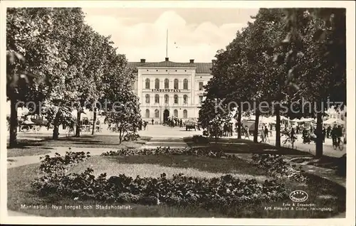 Mariestad Nya torget och Stadshotellet Kat. Mariestad