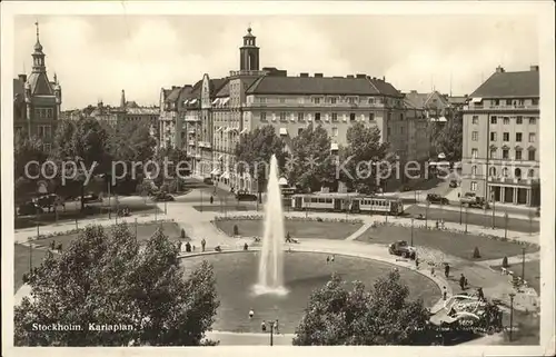 Stockholm Karlaplan Springbrunnen Kat. Stockholm