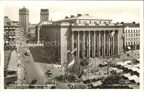 Stockholm Konserthuset och Kungsgatan Konzerthaus Kat. Stockholm