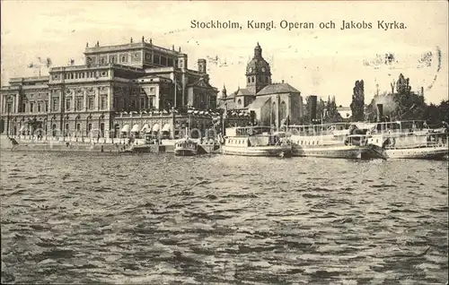 Stockholm Kungl Operan och Jakobs Kyrka Kat. Stockholm