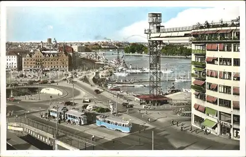 Stockholm Katarinahissen Aufzug Strassenbahn Kat. Stockholm