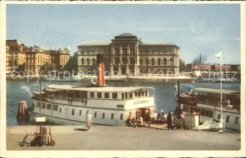 Stockholm Nationalmuseum Faehrschiff Dampfer Kat. Stockholm