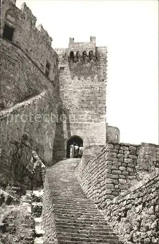 Rhodes Rhodos Greece Acropole of Lindos Historische Staette Kat. Rhodes