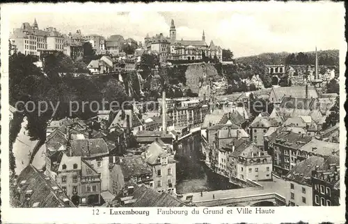 Luxembourg Luxemburg Faubourg du Grund et Ville Haute / Luxembourg /