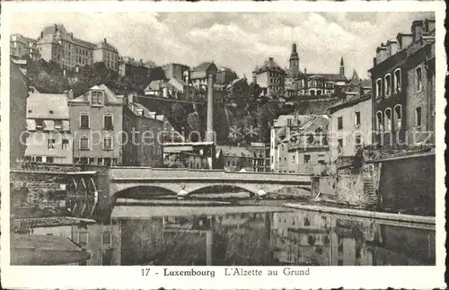 Luxembourg Luxemburg Alzette auf Grund Pont / Luxembourg /
