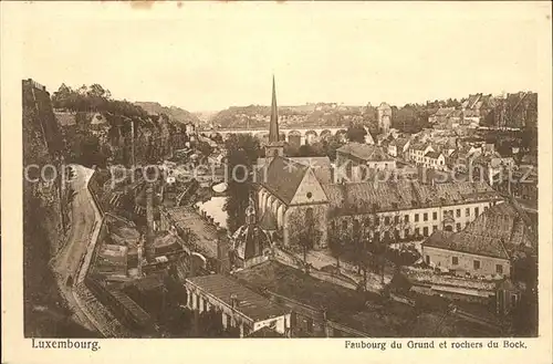 Luxembourg Luxemburg Faubourg du Grund et Rochers du Bock / Luxembourg /