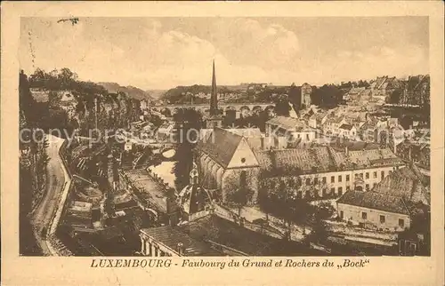 Luxembourg Luxemburg Faubourg du Grund et Rochers du Bock / Luxembourg /