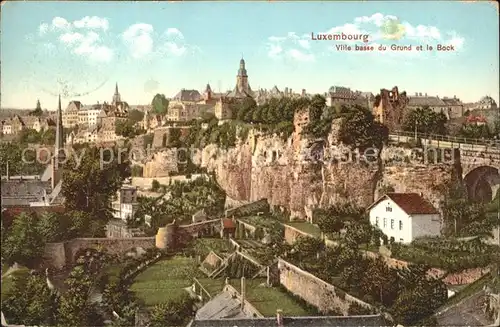 Luxembourg Luxemburg Ville basse du Grund et Rochers du Bock / Luxembourg /