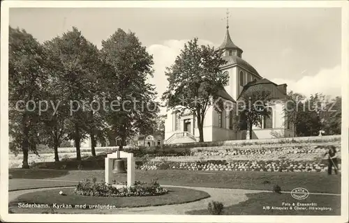 Soederhamn Kyrkan med urnlunden Kirche Glocke Kat. Soederhamn