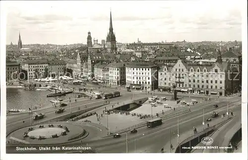 Stockholm Utsikt fran Katarinahissen Kat. Stockholm