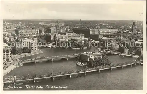 Stockholm Utsikt fran Stadshustornet Kat. Stockholm