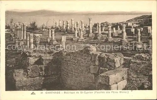 Carthage Karthago Basilique de St Cyprien Fouilles des Peres Blancs Kat. Tunis