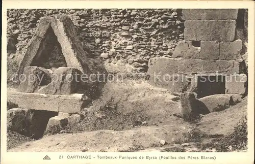 Carthage Karthago Tombeaux Puniques de Byrsa Kat. Tunis