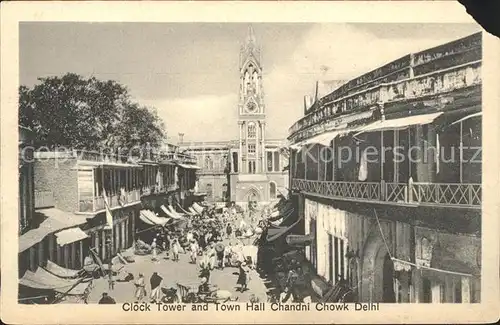 Delhi Delhi Clock Tower and Town Hall Chandni Chowk Kat. Delhi