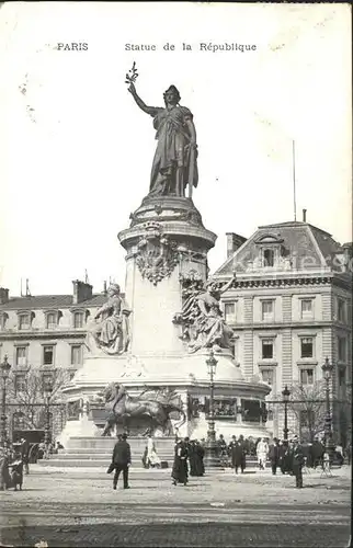 Paris Statue de la Republique Monument Kat. Paris