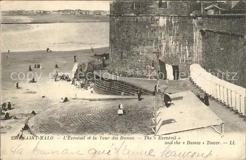Saint Malo Ille et Vilaine Bretagne Eventail et Tour des Dames Kat. Saint Malo
