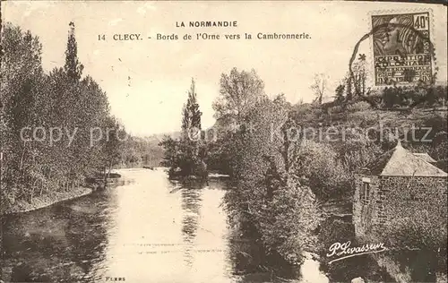 Clecy Bords de l Orne vers la Cambronnerie Stempel auf AK Kat. Clecy