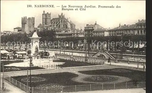 Narbonne Aude Nouveaux Jardins Promenade des Barques et Cite Kat. Narbonne