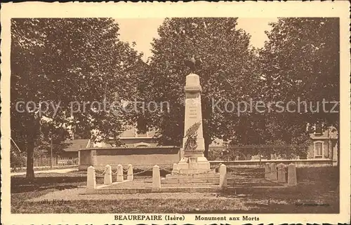 Beaurepaire Isere Monument aux Morts Kat. Beaurepaire