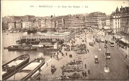 Marseille Quai des Belges Port Bateau Kat. Marseille
