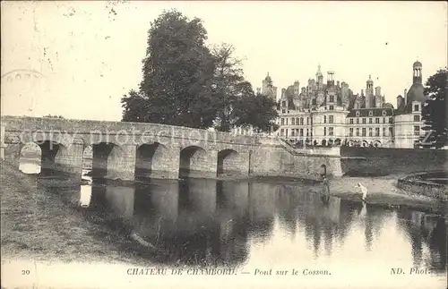 Chambord Blois Chateau Pont sur le Cosson Kat. Chambord