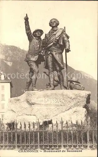 Chamonix Monument de Saussure Sculpture Kat. Chamonix Mont Blanc