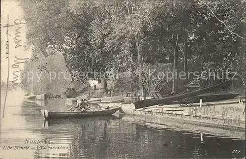 Nanterre Ile Fleurie Embarcadere Kat. Nanterre