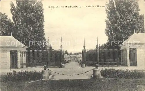 Grosbois Chateau La Grille d Honneur Kat. Grosbois
