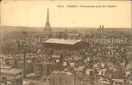 Paris Panorama pris de l Opera Tour Eiffel Kat. Paris