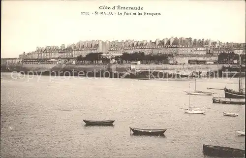 Saint Malo Ille et Vilaine Bretagne Port et les Remparts Kat. Saint Malo