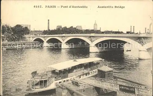 Paris Pont d Austerlitz Bateau Kat. Paris