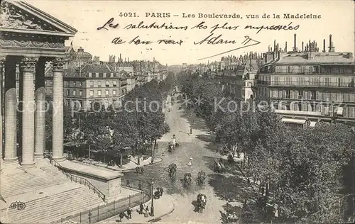 Paris Les Boulevards vus de la Madeleine Kat. Paris