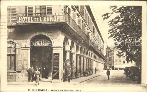 Mulhouse Muehlhausen Avenue du Marechal Foch Hotel de l Europe Kat. Mulhouse