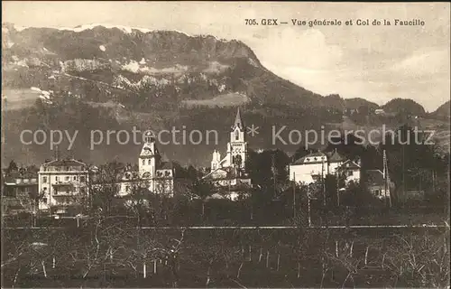 Gex Vue generale et Col de la Faucille Eglise Kat. Gex