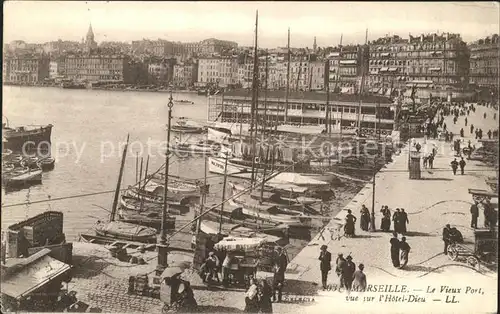 Marseille Vieux Port Bateaux Hotel Dieu Kat. Marseille