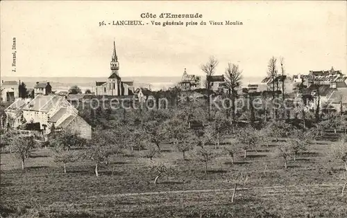 Lancieux Vue generale prise du Vieux Moulin Eglise Kat. Lancieux