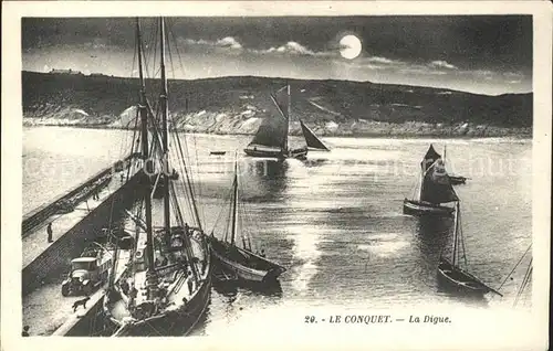 Le Conquet La Digue Voilier clair de lune Kat. Le Conquet