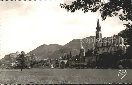 Lourdes Hautes Pyrenees Basilique et Chateau Fort Wallfahrtsort Kat. Lourdes