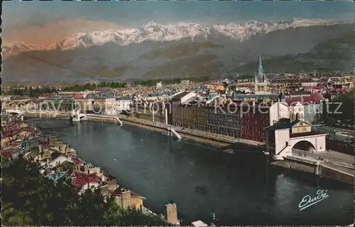 Grenoble Vue generale et la Chaine des Alpes Kat. Grenoble