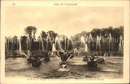 Versailles Yvelines Parc Bassin du Dragon Jour de Grandes Eaux Wasserspiele Kat. Versailles