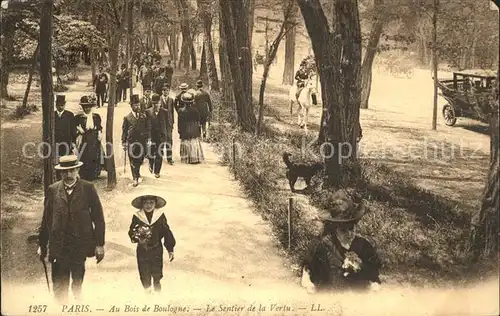 Paris Bois de Boulogne Sentier de la Vertu Kat. Paris