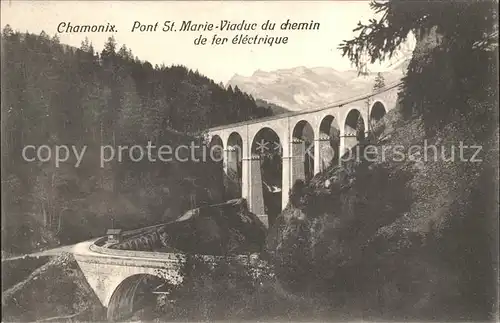 Chamonix Pont St Marie Viaduc du chemin de fer electrique Kat. Chamonix Mont Blanc