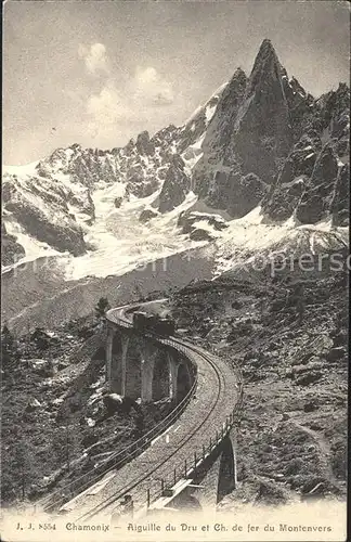 Chamonix Aiguille du Dru et Chemin de fer du Montenvers Pont Kat. Chamonix Mont Blanc