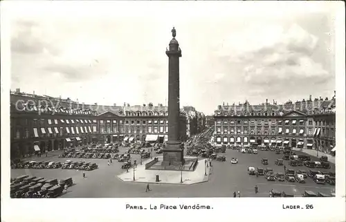 Paris Place Vendome Monument Colonne de Victoire Siegessaeule Kat. Paris