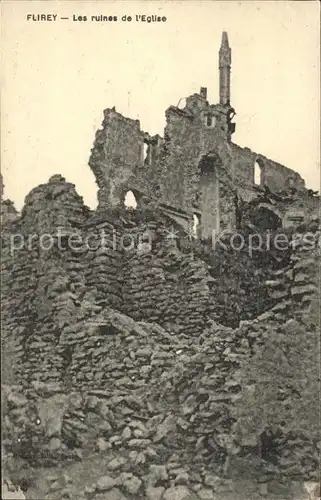 Flirey Ruines de l Eglise Grande Guerre Truemmer 1. Weltkrieg Kat. Flirey