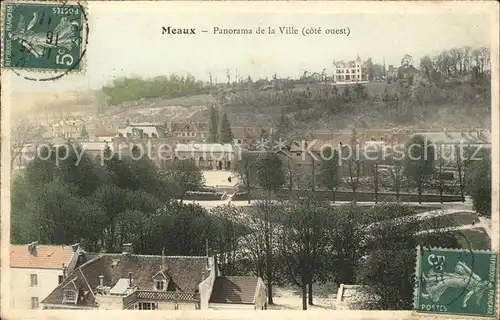 Meaux Seine et Marne Panorama de la Ville Stempel auf AK Kat. Meaux