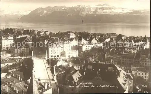 Lausanne VD Vue de la tour de la Cathedrale / Lausanne /Bz. Lausanne City