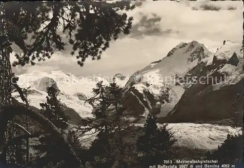 Morteratschgletscher mit Bellavista und Bernina Kat. Morteratsch