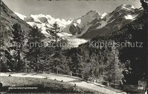 Morteratschgletscher mit Alpenpanorama Kat. Morteratsch